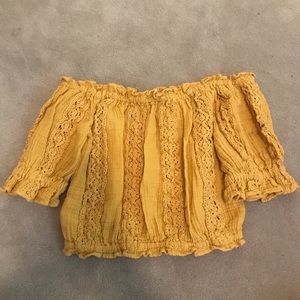 American Eagle Outfitters Tops - American Eagle yellow crop top American Eagle Outfitters Tops - American Eagle yellow crop top